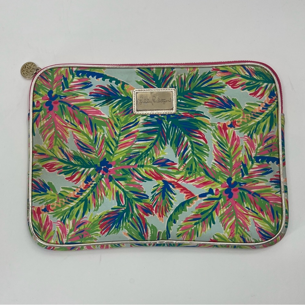 Lilly Pulitzer Vibrant Palm Laptop Case - Green, Pink, Blue